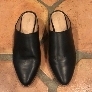 Madewell black heeled mules